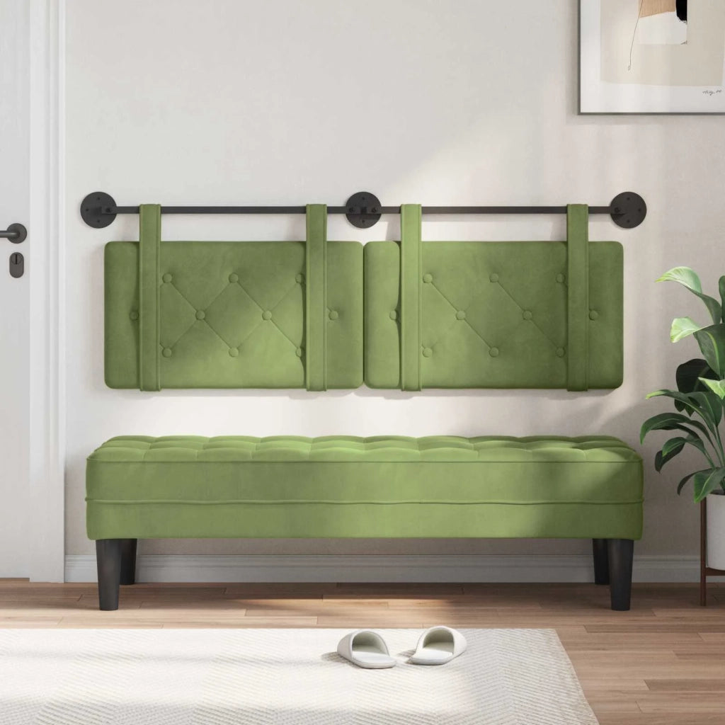 Testiera | Testata sospesa Verde chiaro Velluto