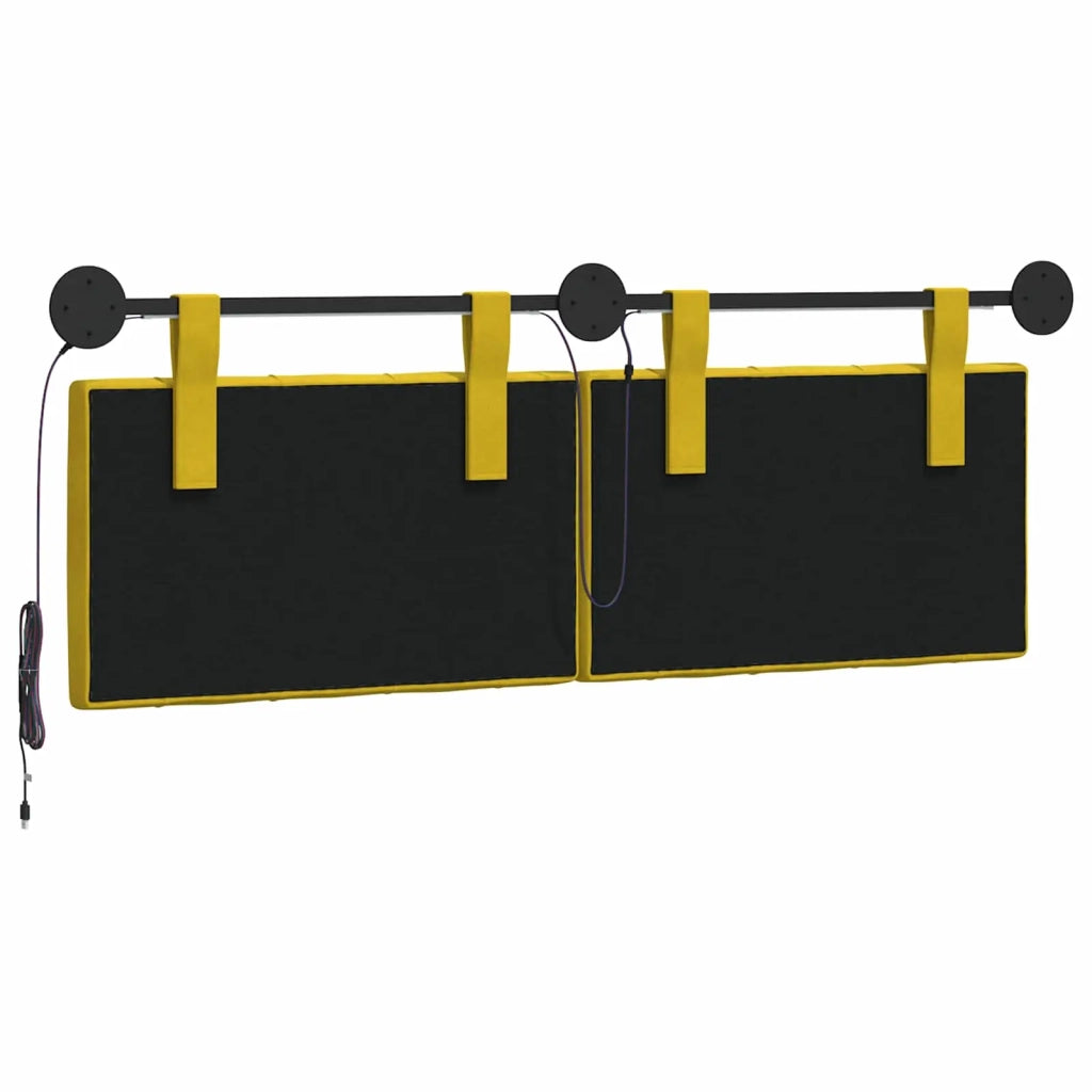 Testiera sospesa Con luce LED Giallo Velluto 3424644