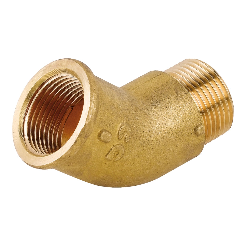 GOMITO 45  ° MF IN OTTONE GIALLO- 3/4- CAVAL- pezzi 1