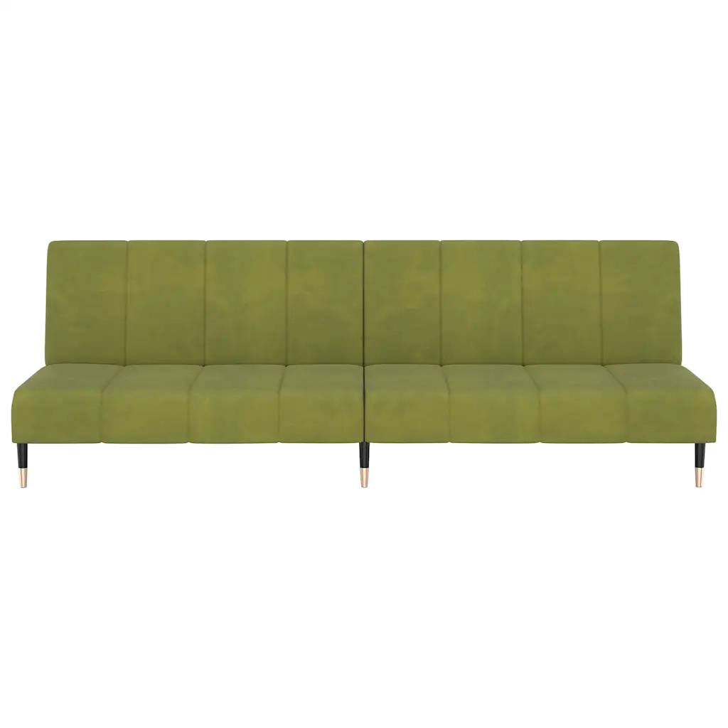 Divano Letto a 2 Posti-Sofa Letto 2 Posti-Daybed Verde Chiaro in Velluto 268788