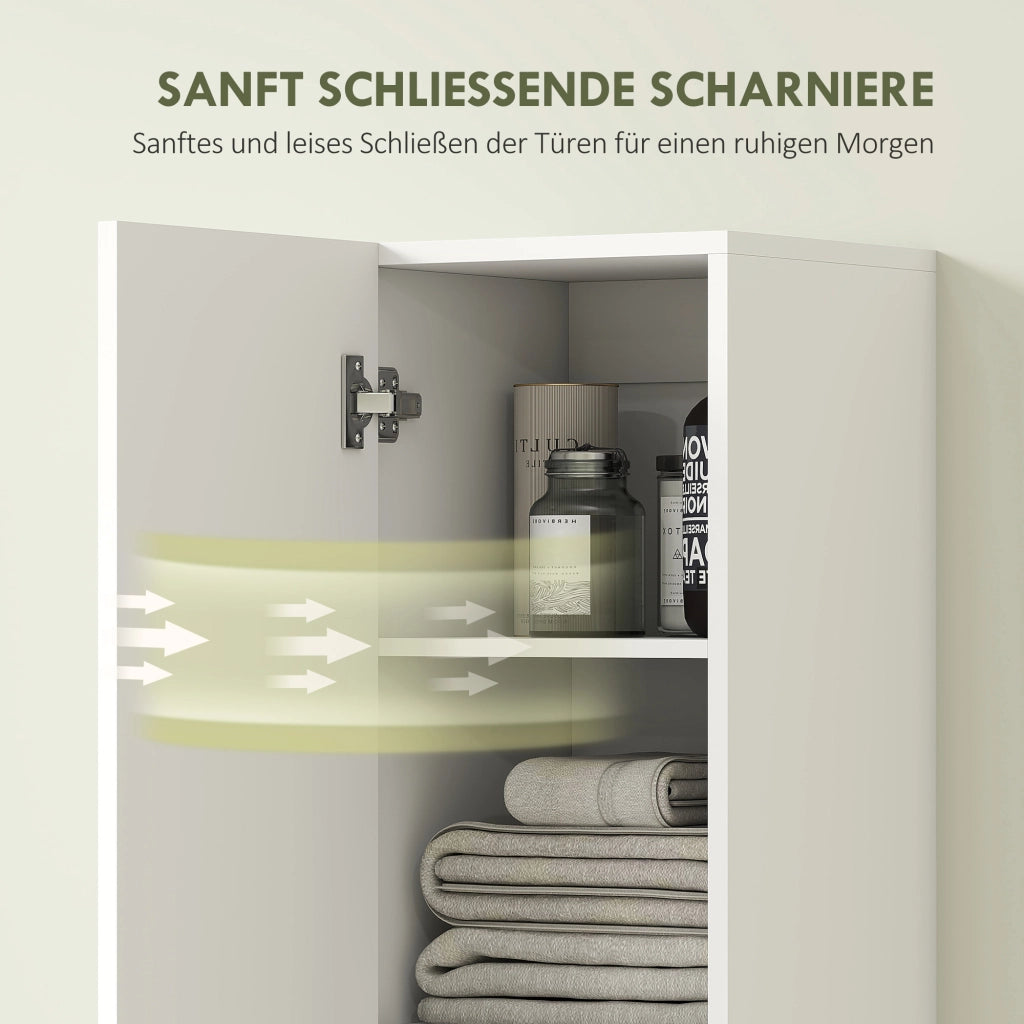 Mobile da bagno a parete ¨C Xylo ¨C bianco MDF 6 ripiani