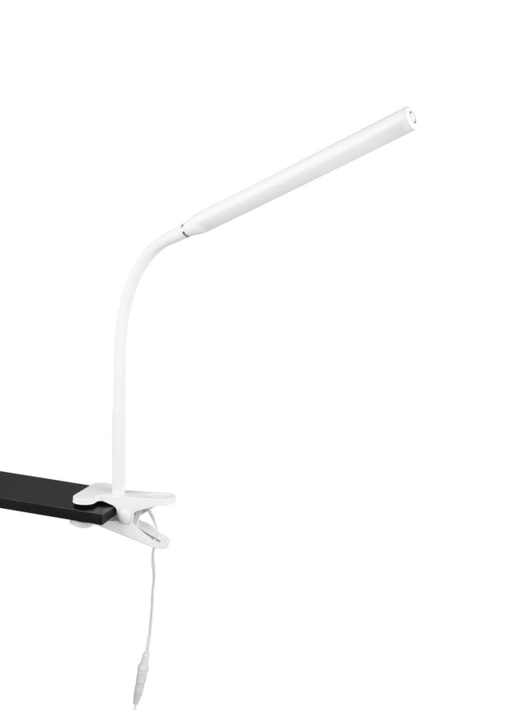 Lampada da scrivania moderna a clip touch LED 5W bianca RL