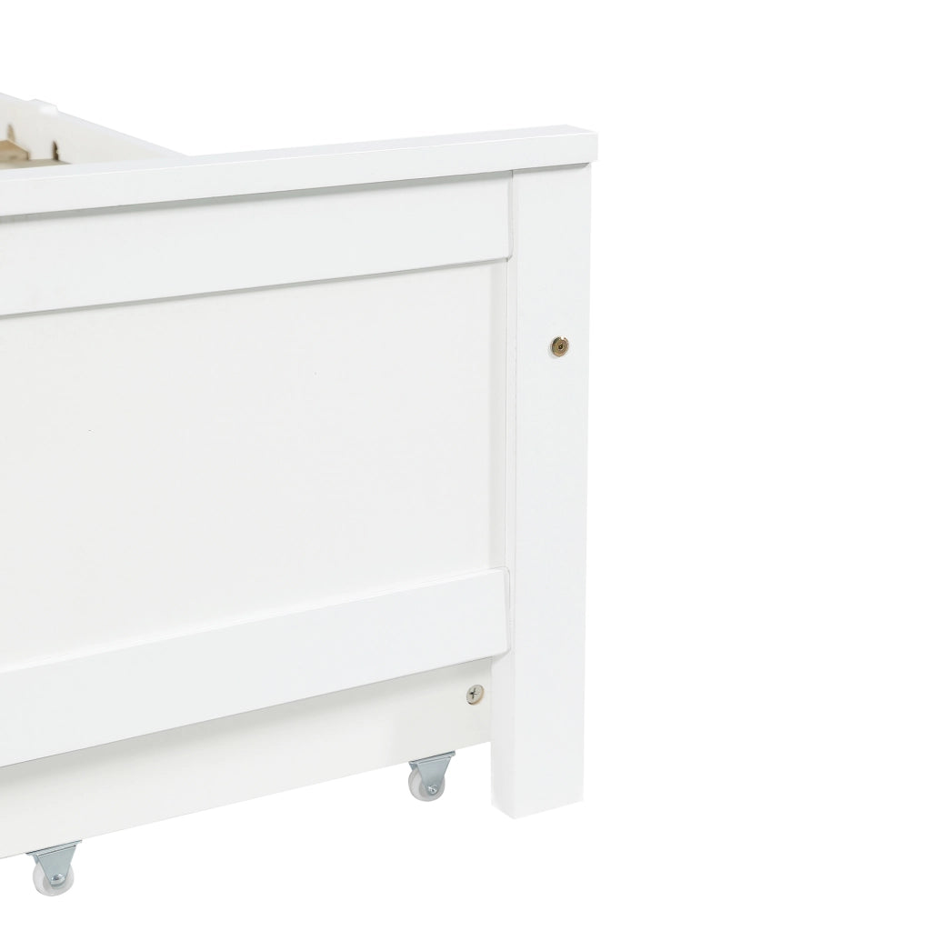 LETTO Singolo 90x200 cm con cassetti contenitori Bianco