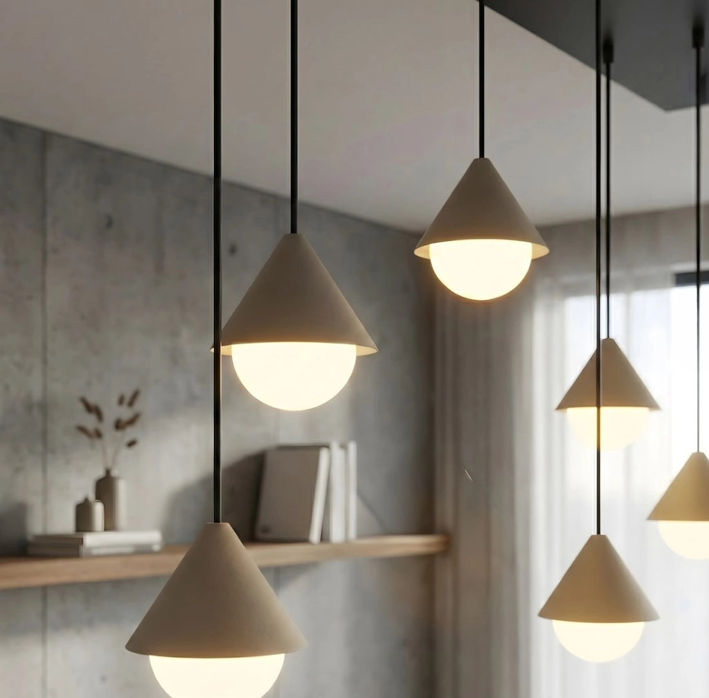 Lampada a sospensione GIRO nera-beige-bianca 6xG9 Emibig