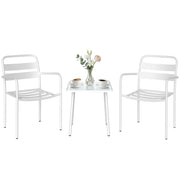 Set Bistrot 3 Pezzi ¨C Minimal ¨C Grigio, Acciaio, 80x80x70