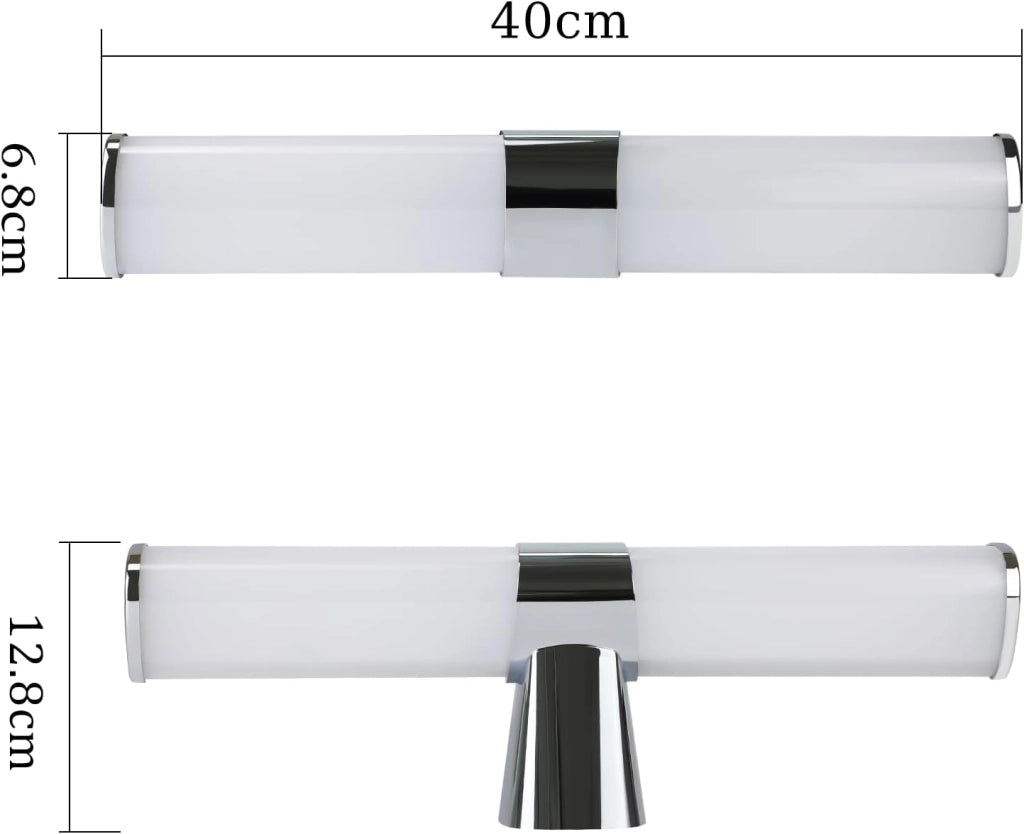 ZMH Lampada da specchio per bagno Moderna 40 cm cromata per camera da letto IP44