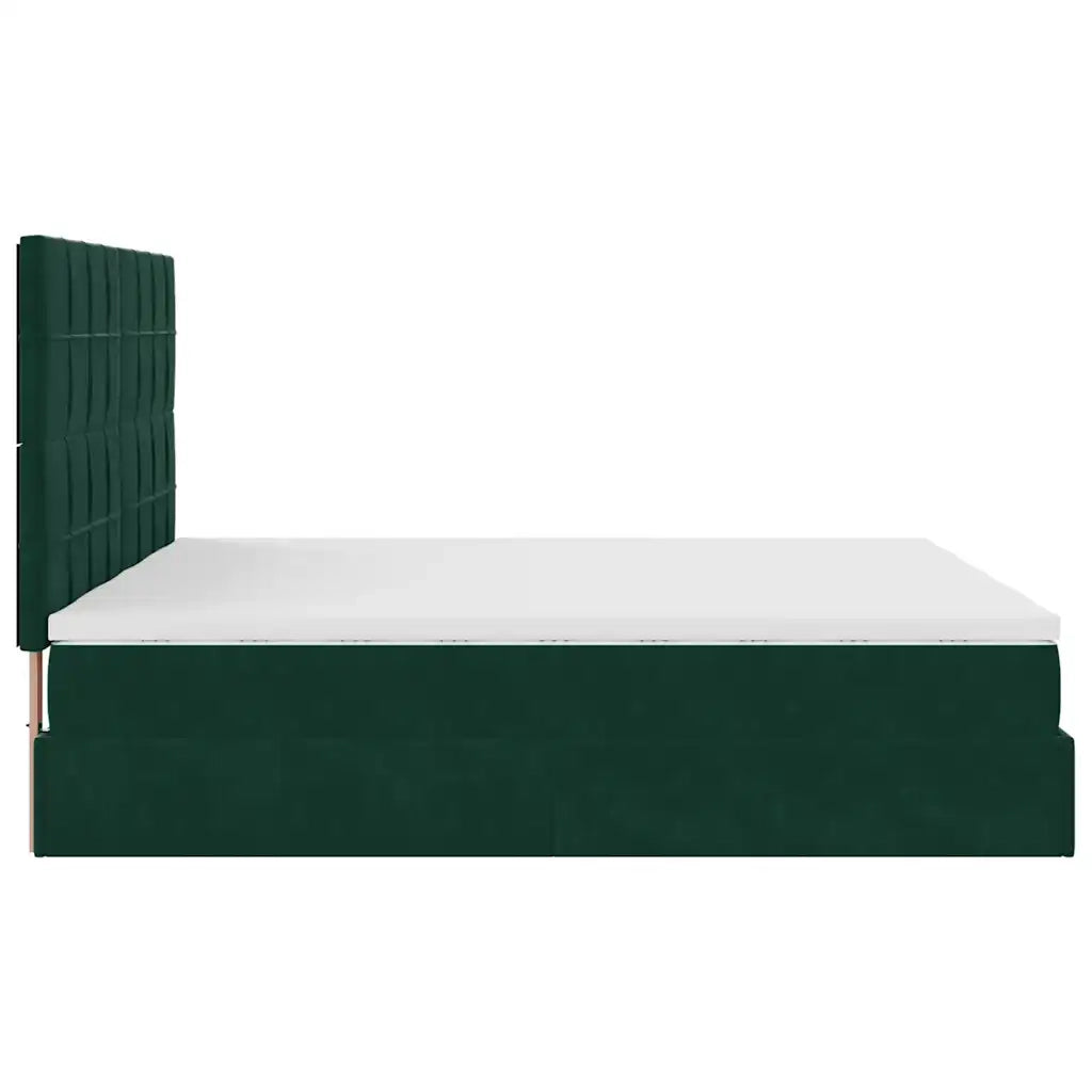 Struttura Letto Pouf con Materassi 180x200 cm Velluto 3313775