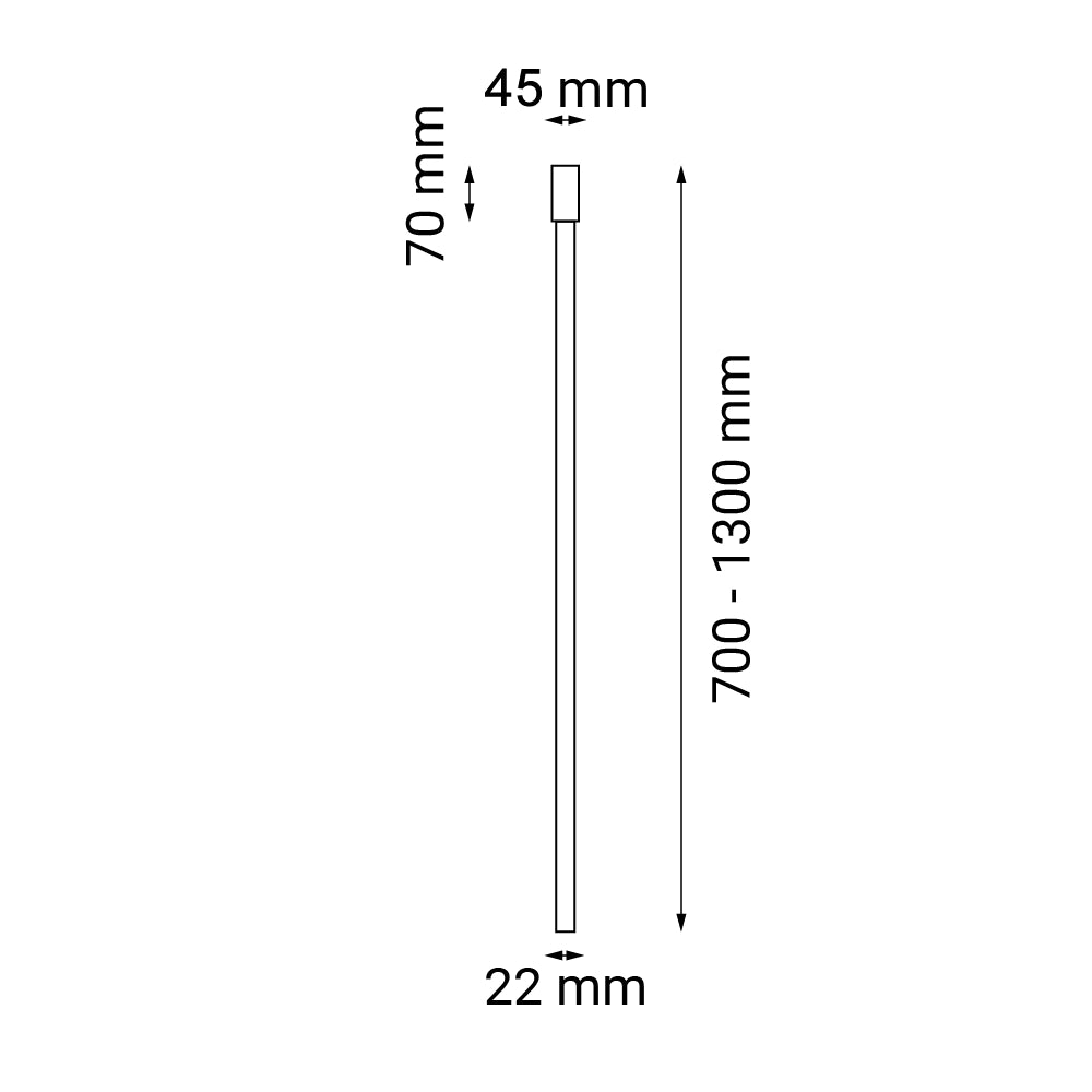 Spot soffitto tondo cioccolato 90cm G9 2,5W Dohar