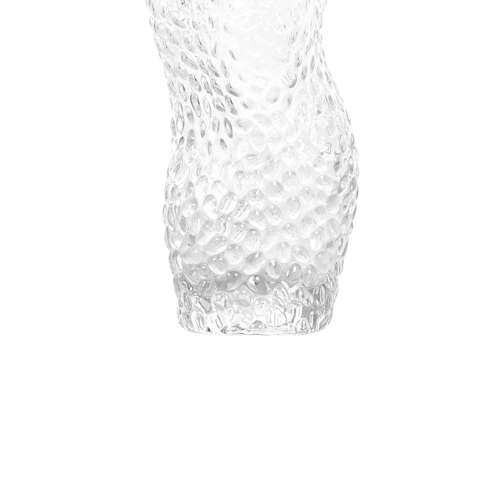 Vaso da tavolo in vetro trasparente 23 cm decorazione moderna