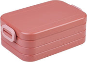 Lunchbox per Pause - Lunchbox da Portare - Per 2 Panini o 4 Fette di Pane - Box per la Preparazione dei Pasti - Scatola di Cibo con Divisori - Resiste al Lavaggio a Vapore - 900ml - Mauve Vivido