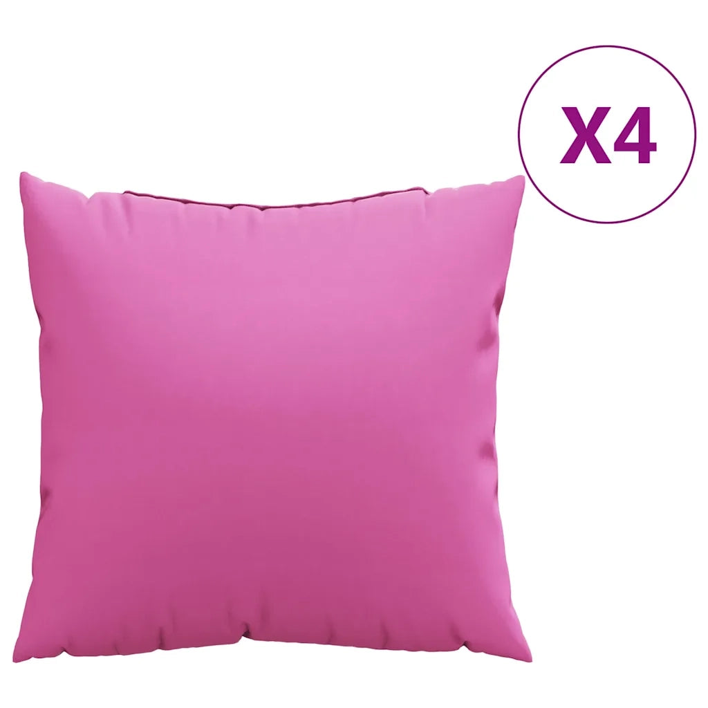 Cuscini Scatter 4 pcs Rosa 60 x 60 cm Tessuto in Poliestere 360423