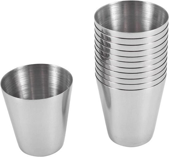 Set di 12 borracce in acciaio inossidabile - 30 ml per Camping e Viaggi