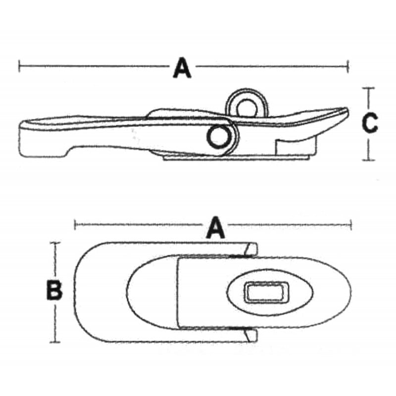 CHIUSURA A LEVA CON PORTALUCCHETTO CLOSURE WITH LOCK HOLDER