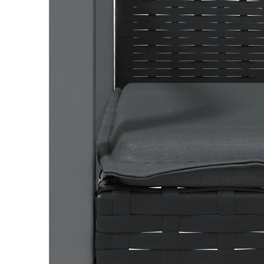 Set Pranzo da Giardino 5pz con Cuscini in Polyrattan e Acciaio 3186988