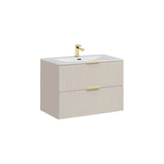 Set da bagno NOXERA 80 cm – Marrone congo – Lavabo incassato