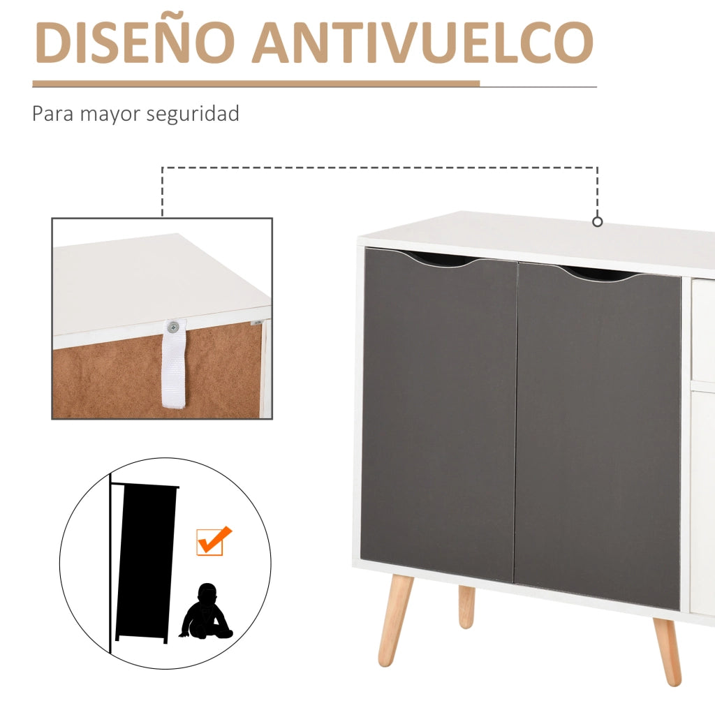 Armadio ¨C Minimal ¨C 90x30x72 Bianco Grigio