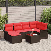 Set Divano da Giardino 7 pcs Marrone polyrattan 3354113