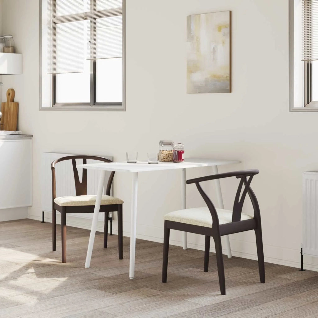 Sedia da pranzo 2 pcs Marrone chiaro e chiaro 42020411