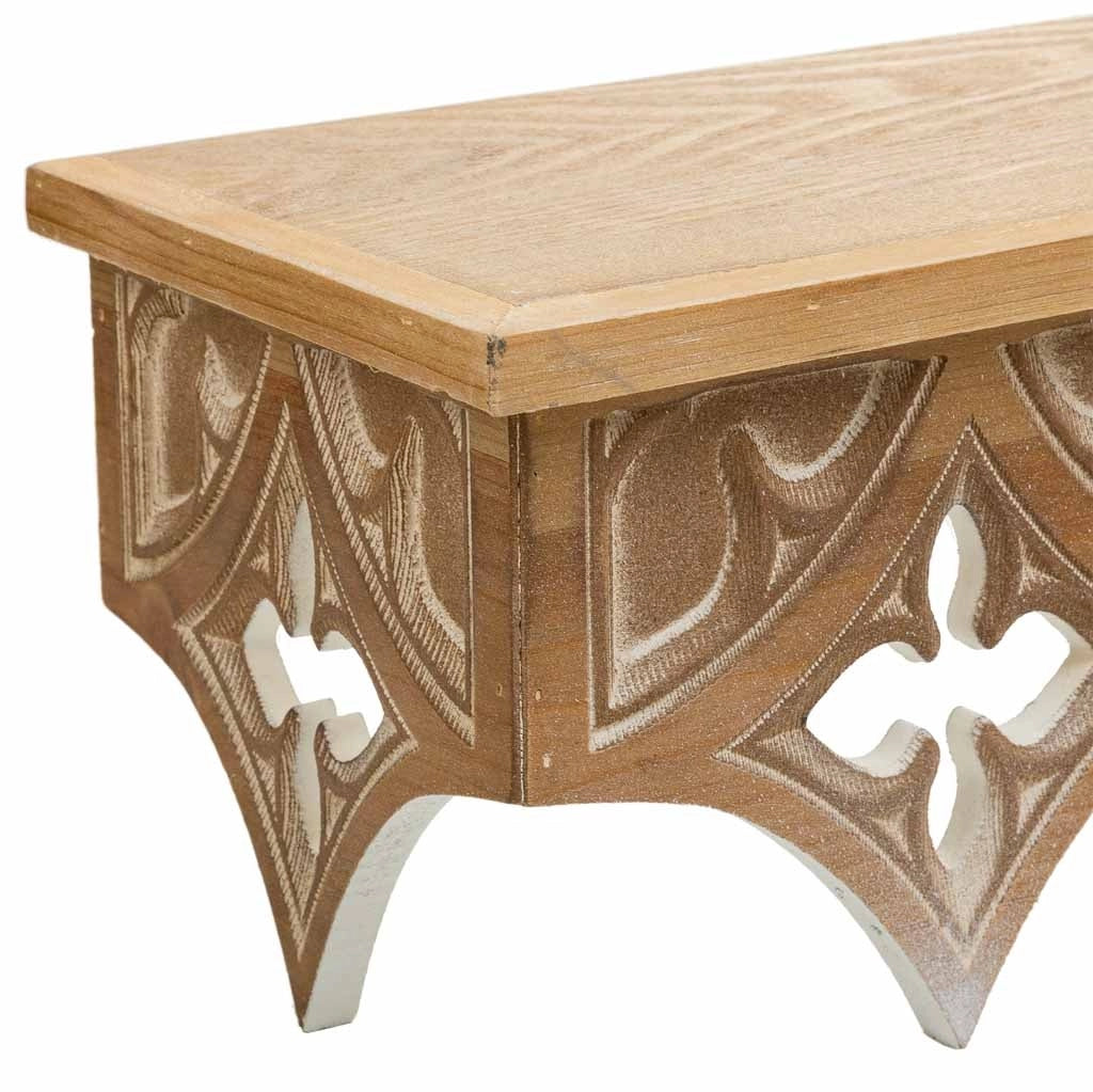 Scaffale in legno marrone 60x18x17h cm