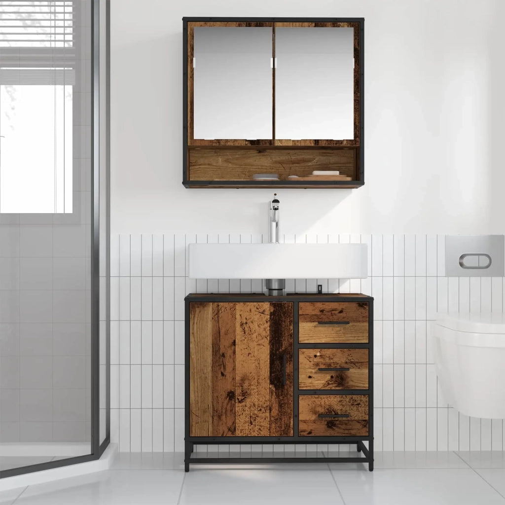 Mobile da Bagno Legno vecchio 65 x 33 x 60 cm Legno multistrato 883624