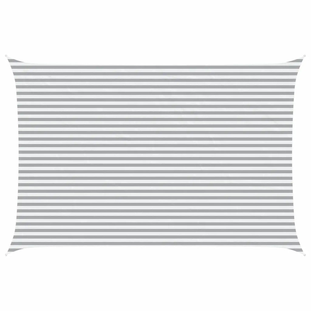 Vela da ombra solare Grigio chiaro e bianco 6 x 4 m 42031131