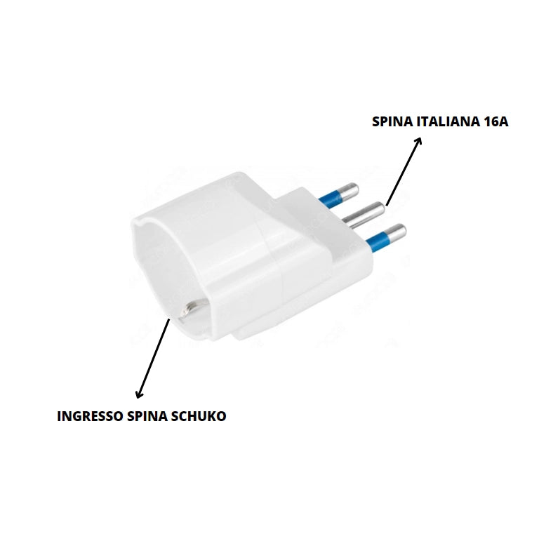Adattatore salvaspazio disassato per prese elettriche