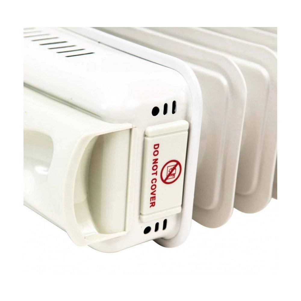 Trade Shop - Radiatore Elettrico Ad Olio 9 Elementi Con Rotelle Da 2000w Basso Consumo Stufa -