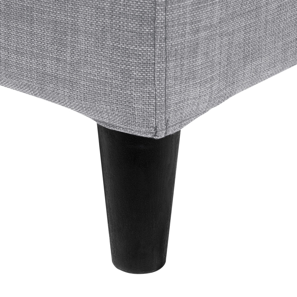 Copri Letto Tessuto Grigio Chiaro per Letto 180 x 200 cm Sfoderabile Lavabile