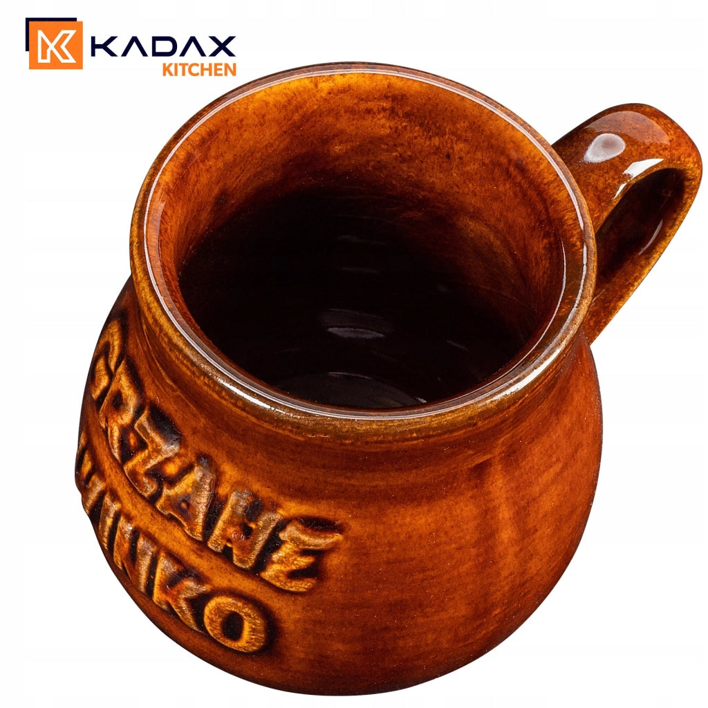 Set regalo di 4 tazze da vin brulé KADAX da 250 ml in gres.
