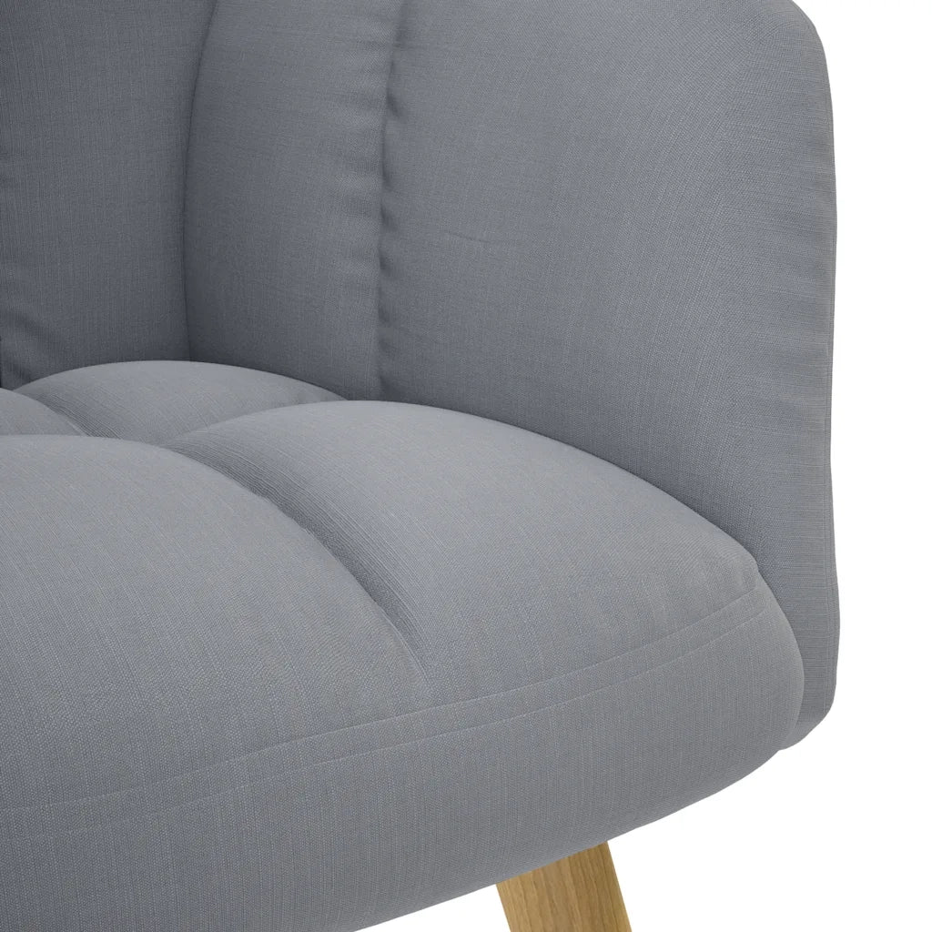 Sedia Relax Grigio Chiaro in Tessuto 4016767