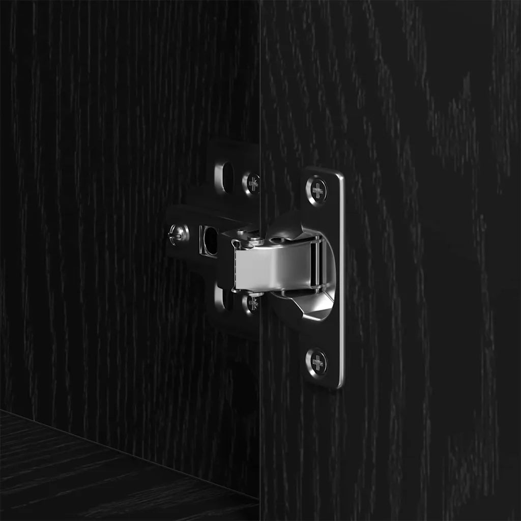 Credenza Rovere Nero 80 x 33 x 150 cm Legno multistrato 3333079