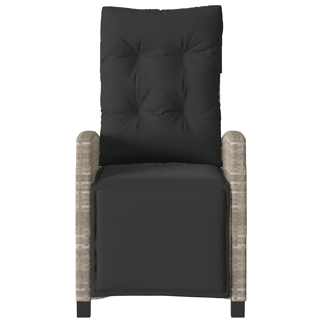 Set da Bistr¨° 3 pz | Set Salotto da Giardino con Cuscini Grigio Chiaro in Polyrattan