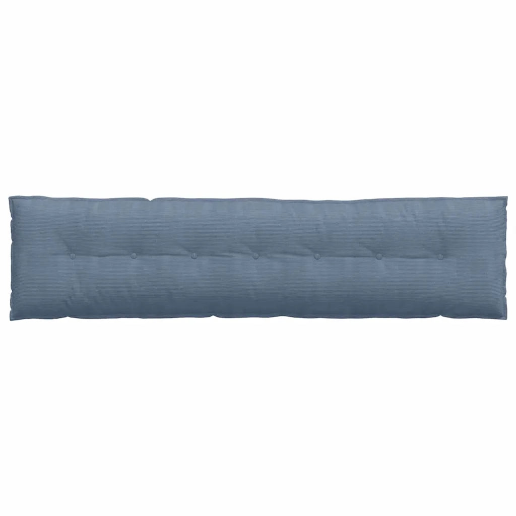 Cuscino per Schiena Blu 200 x 50 cm Tessuto in Cords 42014997