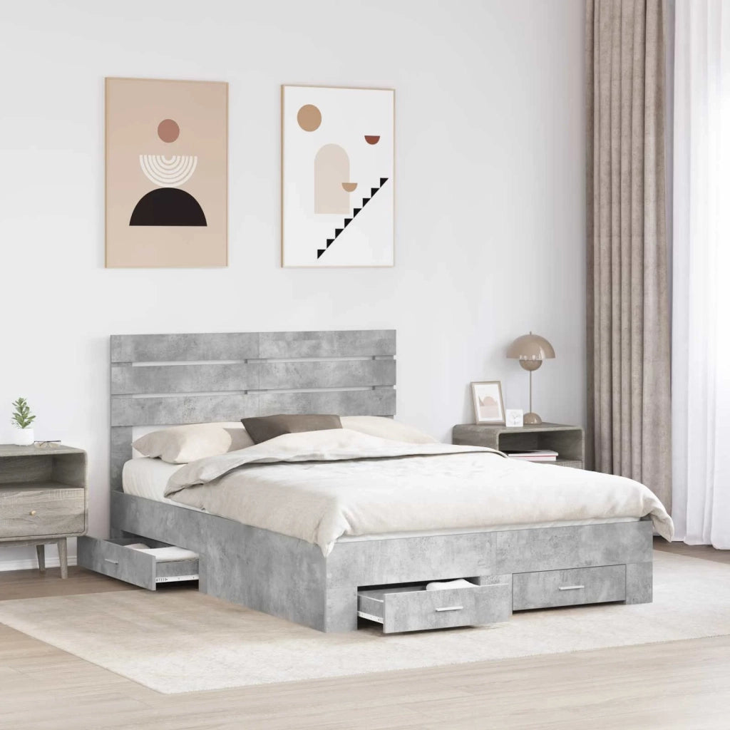 Struttura del letto con cassetto con testiera Legno multistrato 3411632