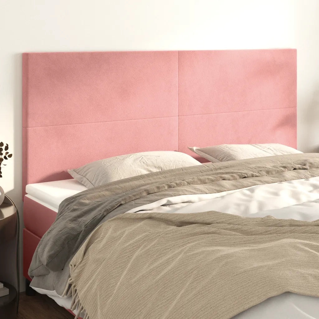 Testiera | Testata Rosa 160x5x118/128 cm Velluto