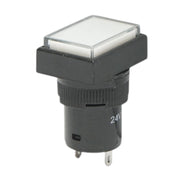 Indicatore di segnale industriale LED bianco 24V Ø 16mm quadrato Breckner Germany