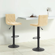 Sedie da Bar 2 pz Crema in Velluto 333730