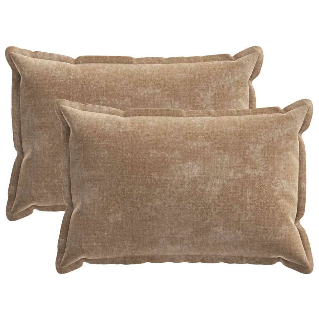 Federa 2 pz HOUTEN Marrone 50 x 75 cm Tessuto Chenille 919851