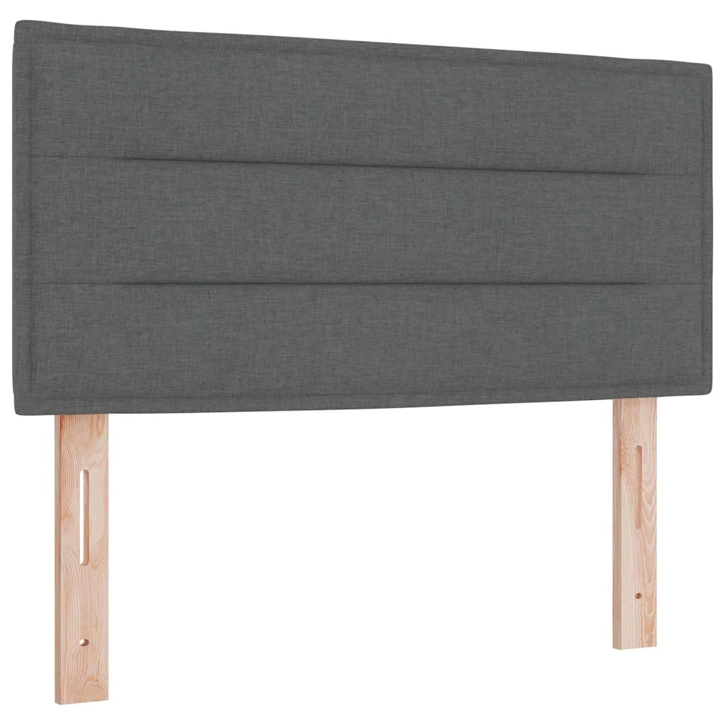 Letto a molle con materasso Grigio scuro 90 x 200 cm Tessuto