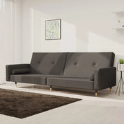 Divano Letto a 2 Posti con 2 Cuscini-Sofa Letto 2 Posti-Daybed Grigio Scuro in Velluto 346253