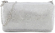 Borsa elegante e borsa per spalle - cerimonia e festa - 1 pezzo - argento