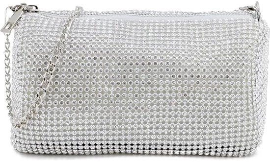 Borsa elegante e borsa per spalle - cerimonia e festa - 1 pezzo - argento