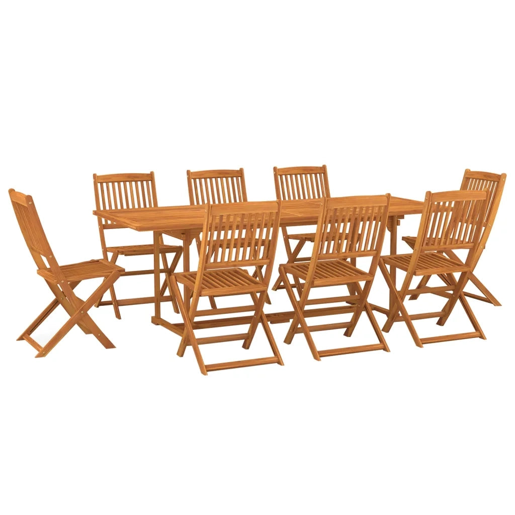 Set da Pranzo da Giardino 9 pz 220x90x75 cm Massello di Acacia 3086988