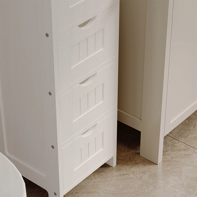 Mobiletto da bagno stretto – stile scandinavo con cassetti