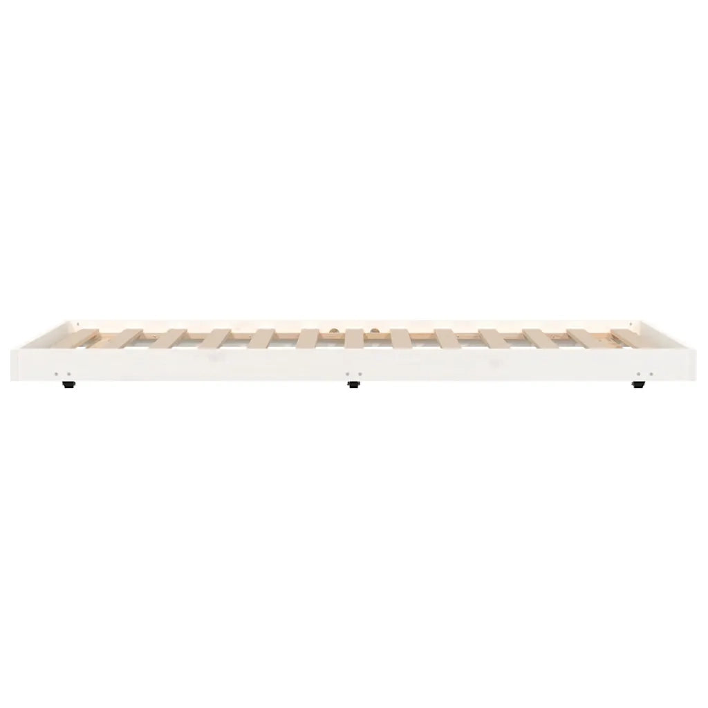 Letto singolo | Letto per adulti | Letto senza Materasso Bianco 90x190 cm in Legno Massello Pino