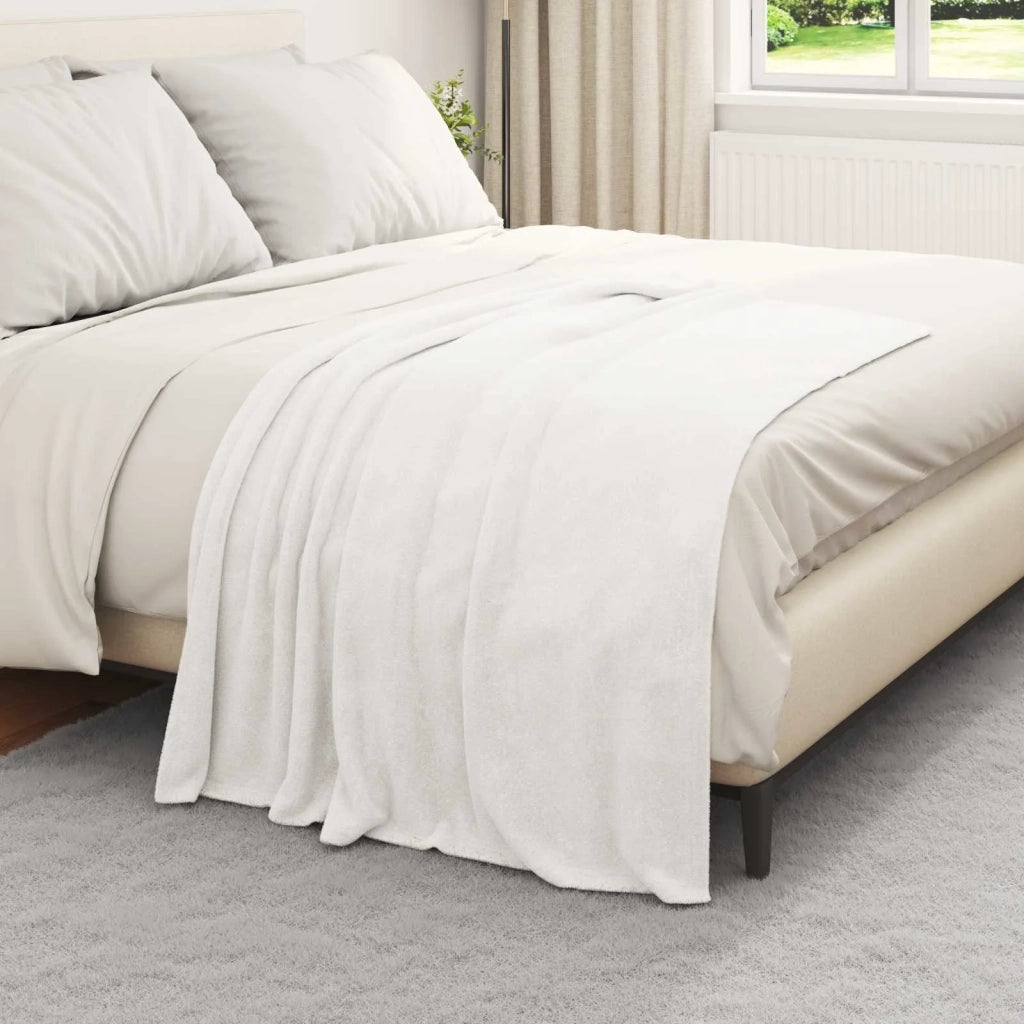 Coperte da Pile 6 pcs Bianco 130 x 150 cm Panno 42016813