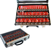 Trade Shop - Set Kit 35 Pezzi Frese Per Legno Per Pantografo In Valigetta Di Alluminio 8mm -