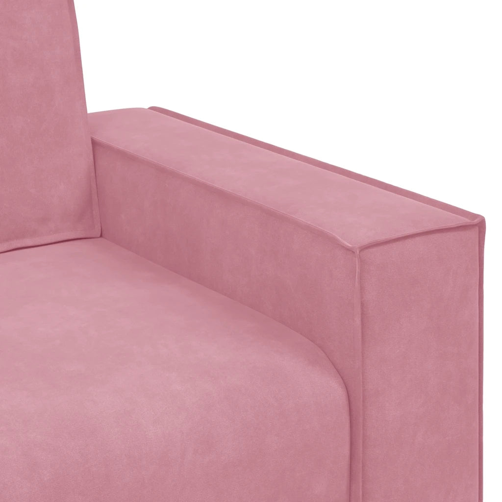 Divano a 2 Posti-Sofa 2 Posti Rosa 140 cm in Velluto 666309