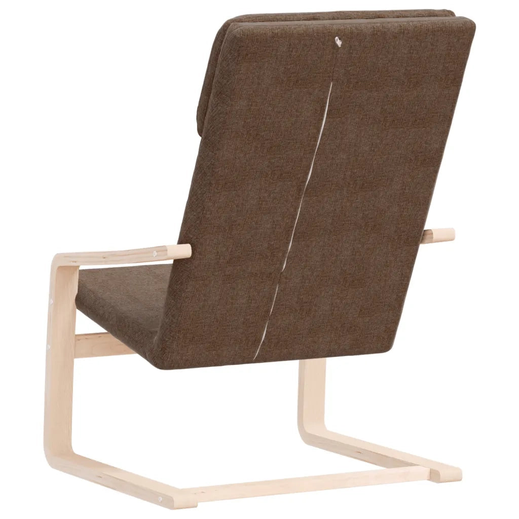 Sedia Relax Marrone Scuro in Tessuto 351056