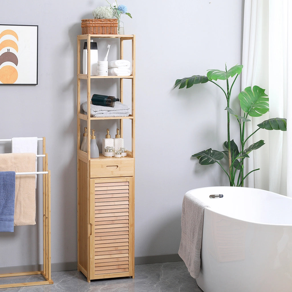 Scaffale Bagno ¨C Minimal ¨C Bamb¨´, 32x30x163 cm